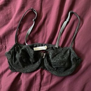 Black lace bra